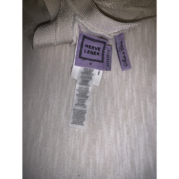 Herve Leger one piece woman swimsuit Ivory Size Small - Picture 6 of 7